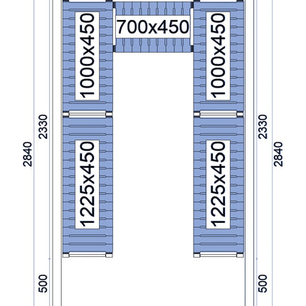 NordCap Regalsystem RS 18-30-80 für Kühlzelle NC-80 180-300-220
