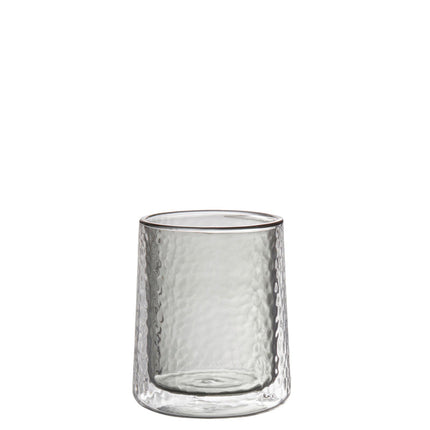 4 Stück WMF Glas doppelwandig rauch Ø 8 cm H 10,5 cm