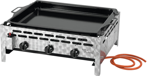 Wurstbräter CNS 3fl mit Pfanne und Schlauch ohne Regler