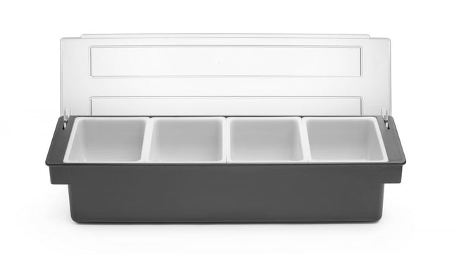 BarUp Zutatenbehälter – 4 Fächer – 480 × 150 × 100 mm – Produktansicht