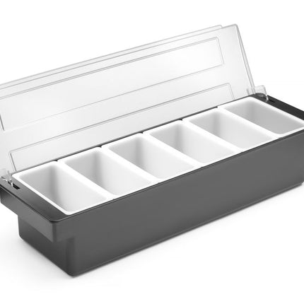 BarUp Zutatenbehälter – 6 Fächer – 480 × 150 × 100 mm – weitere Produktansicht