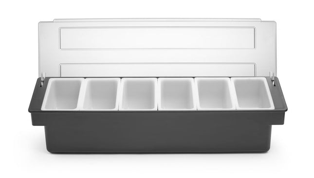 BarUp Zutatenbehälter – 6 Fächer – 480 × 150 × 100 mm – Produktansicht