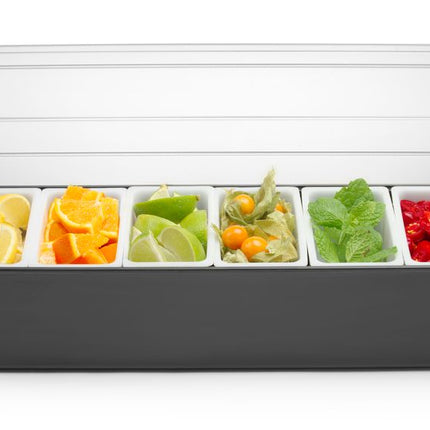 BarUp Zutatenbehälter – 6 Fächer – 480 × 150 × 100 mm – weitere Produktansicht