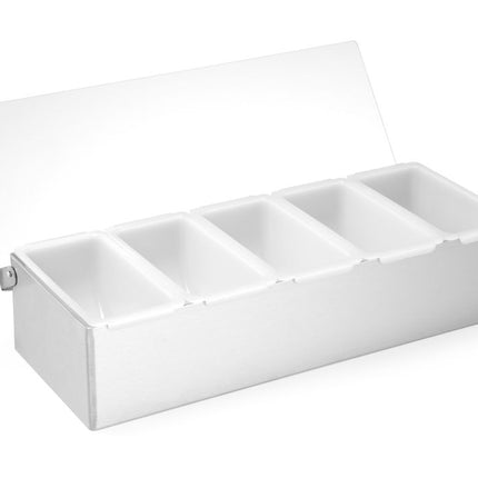 BarUp Zutatenbehälter – 5 Fächer – 375 × 140 × 90 mm – Produktansicht