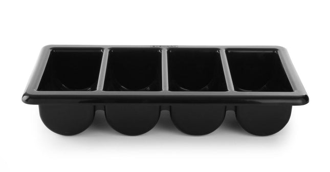 HENDI Besteckbehälter – Schwarz – 530 × 325 × 100 mm – Produktansicht