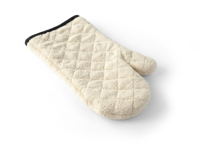 HENDI Ofenhandschuhe – Baumwolle – Creme – 350 mm – 2 Stück – Produktansicht