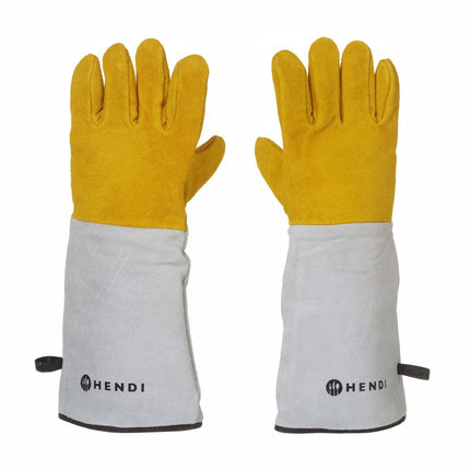 HENDI Leder-Grillhandschuhe hitzebeständig – 460 mm – 2 Stück – weitere Produktansicht