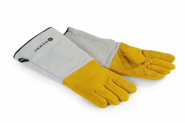 HENDI Leder-Grillhandschuhe hitzebeständig – 460 mm – 2 Stück – Produktansicht
