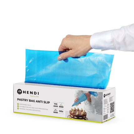 HENDI Rutschfeste Spritzbeutel – Blau – 100 Stk – 515 × 280 mm – weitere Produktansicht