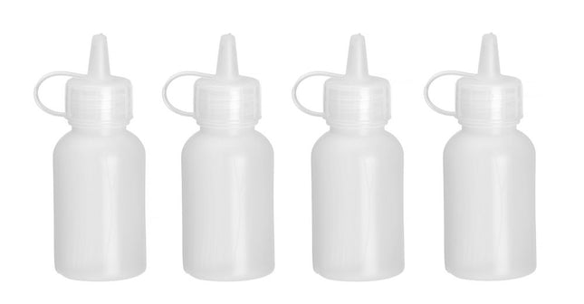 HENDI Mini-Spenderflaschen – 4er-Set – 0.03 l – Transparent – Ø 30 × H 85 mm – 4 Stück – Produktansicht