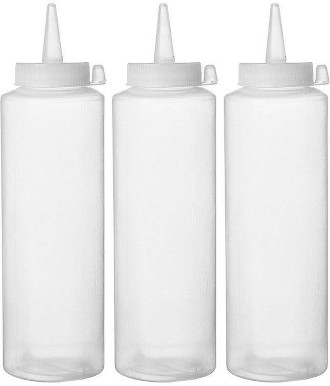 HENDI Spenderflaschen – 3er Set – 0.7 l – Transparent – Ø 70 × H 245 mm – 3 Stück – Produktansicht