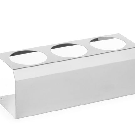 HENDI Spenderflaschen-Halter – 3-fach – Ø 70 mm – 274 × 102 × 98 mm – Produktansicht