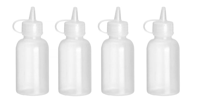 HENDI Mini-Spenderflaschen – 4er-Set – 0.05 l – Transparent – Ø 35 × H 100 mm – 4 Stück – Produktansicht
