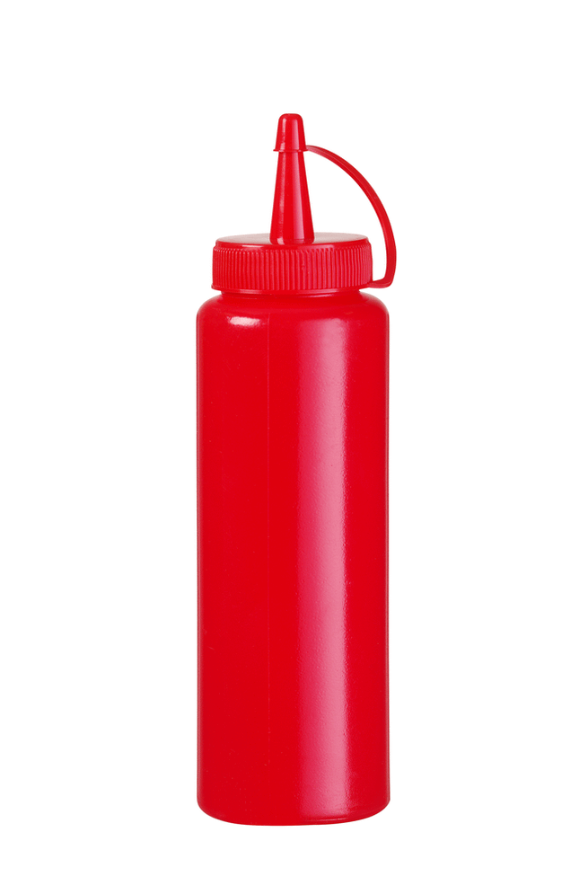HENDI Spenderflasche – 0.2 l – Rot – Ø 50 × H 177 mm – Produktansicht