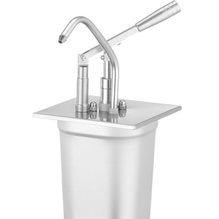 HENDI Deckel mit Spender für GN-Behälter –  aus rostfreiem Stahl – GN 1 / 6 – Silber – 276 × 165 mm – Weitere Produktansicht