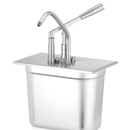HENDI Deckel mit Spender für GN-Behälter –  aus rostfreiem Stahl – GN 1 / 4 – Silber – 321 × 165 mm – Weitere Produktansicht