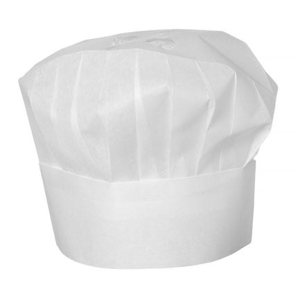 HENDI Kochhaube – Weiß – Ø 300 × H 230 mm – 10 Stück – Produktansicht