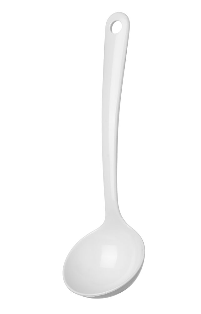 HENDI Saucenlöffel – 0.07 l – Weiß – 235 × 75 mm – Produktansicht
