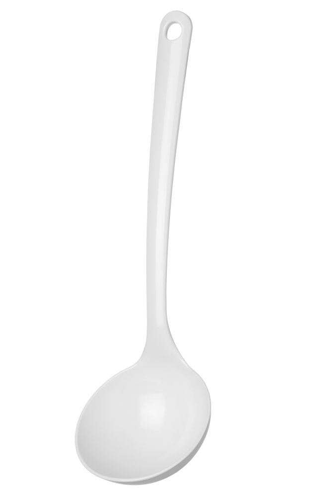 HENDI Saucenlöffel – 0.14 l – Weiß – 300 × 93 mm – Produktansicht