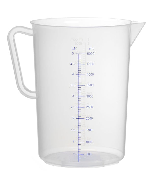HENDI Messbecher – Polyproylen – Kitchen Line – 5 l – Ø 190 × H 270 mm – Produktansicht