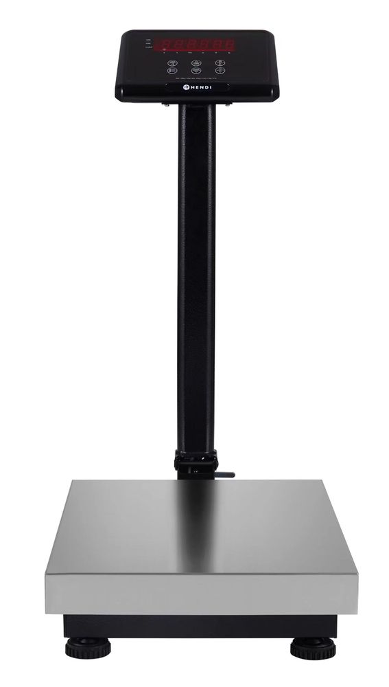 HENDI Industriewaage –  klappbar – Schwarz – 390 × 661 × H 819 mm  – Produktansicht