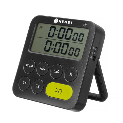 HENDI Timer –  doppelt – Schwarz – 82 × 20 × H 86 mm – Detailansicht 2