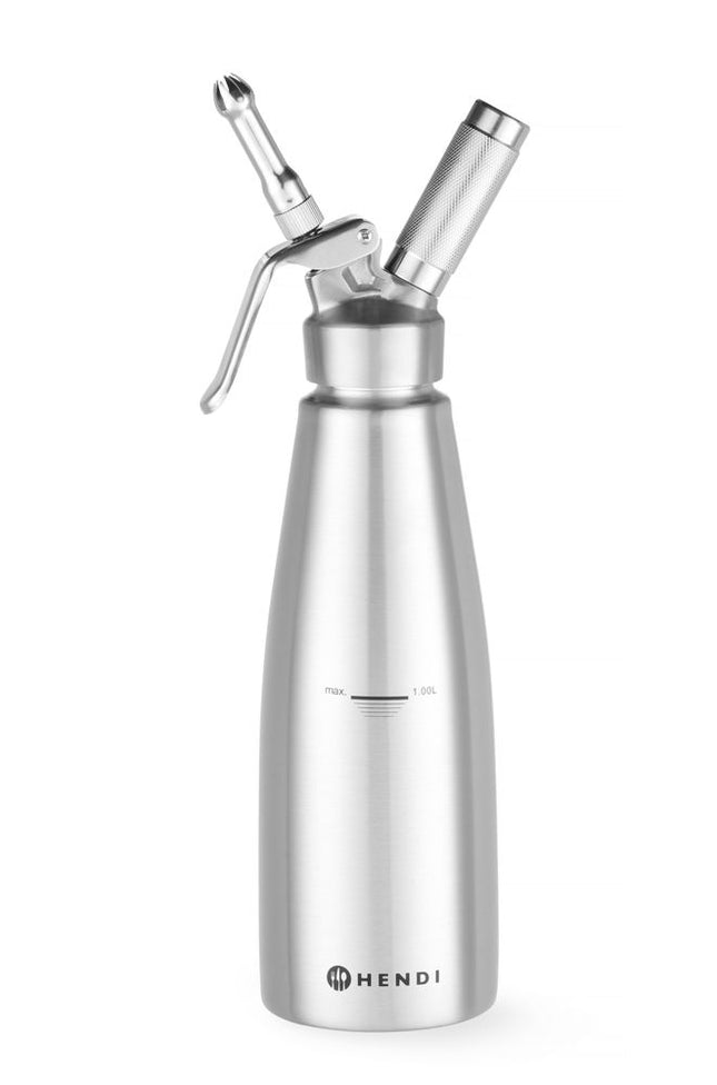 HENDI Sahnespender – Profi Line – 1 l – Ø 98 × H 330 mm – Produktansicht