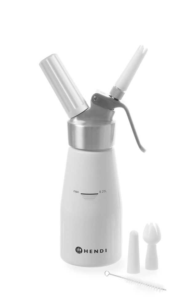 HENDI Sahnespender – Kitchen Line – 0.25 l – Ø 80 × H 200 mm – Produktansicht
