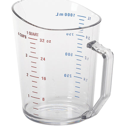 Cambro Camwear® Polycarbonat Messbecher 1 Liter, mit Messskala, durchsichtig - 100MCCW135