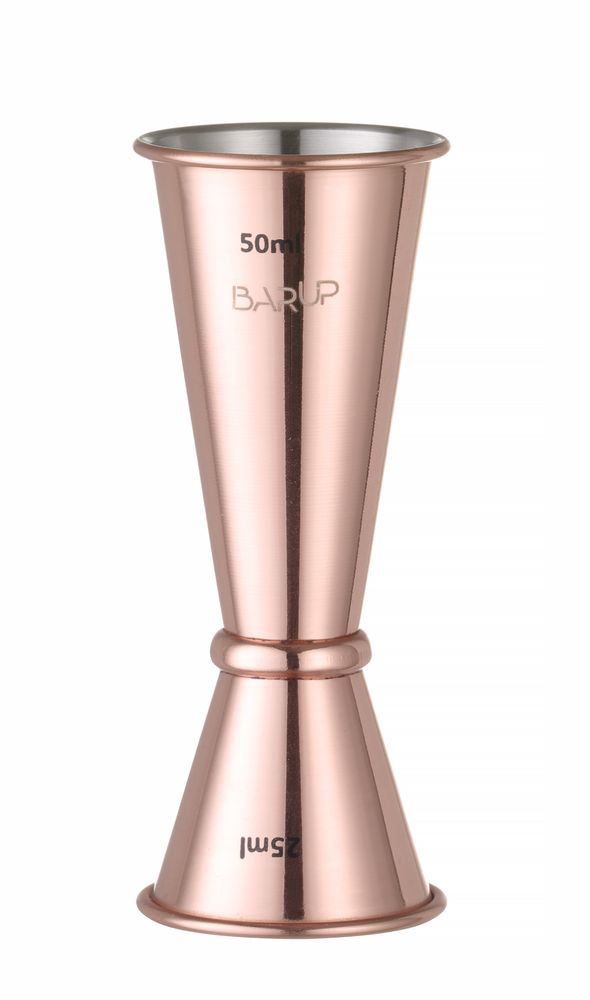 BarUp Barmaß 30 / 50 ml – Kupfer – Ø 45 × H 114 mm – Produktansicht