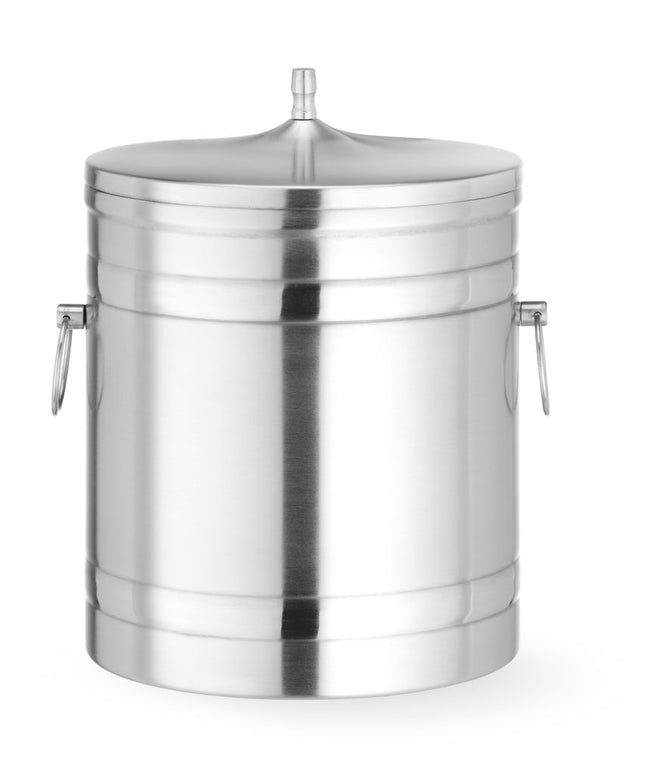 BarUp Eiskübel doppelwandig – 5 l – Silber – Ø 200 × H 230 mm – Produktansicht