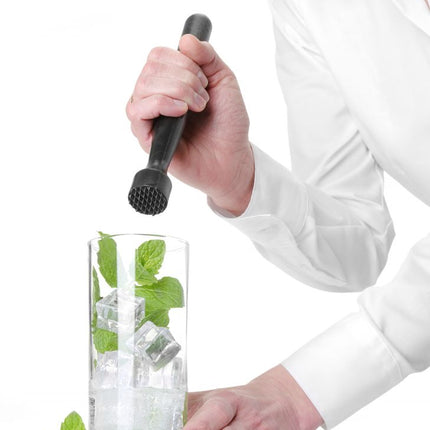 BarUp Cocktail-Stößel – gezahnt – Schwarz – Ø 34 × 207 mm – weitere Produktansicht