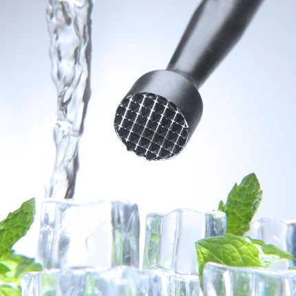 BarUp Cocktail-Stößel – gezahnt – Schwarz – Ø 34 × 207 mm – weitere Produktansicht