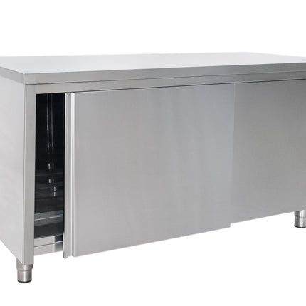 Saro Edelstahlschrank Schiebetür - 600 mm Tiefe Breite 2000mm