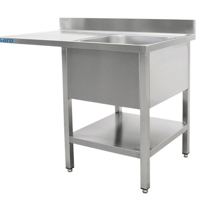 Saro Spülcenter 1 Becken rechts - B 1200 x T 600 mm Edelstahl