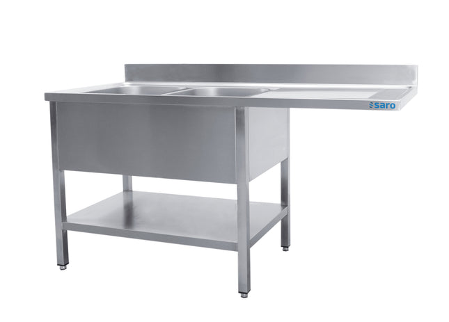 Saro Spülcenter 2 Becken links - B 1600 x T 600 mm Edelstahl