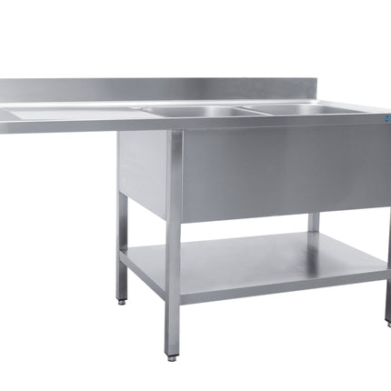 Saro Spülcenter 2 Becken rechts - B 1600 x T 600 mm Edelstahl