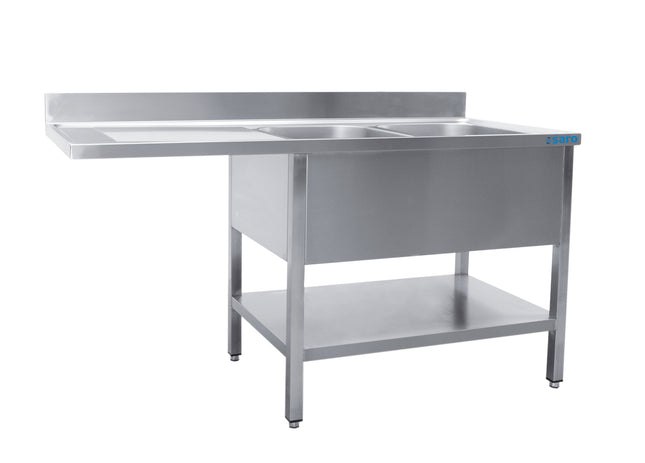 Saro Spülcenter 2 Becken rechts - B 1600 x T 600 mm Edelstahl