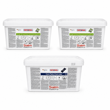 Package Deal 2x <tc>Rational</tc> Cleaner tabs Active Green iCombi Pro/Classic+ 1 free <tc>Rational</tc> Care Tab with Efficient CareControl for iCombi Pro/Classic