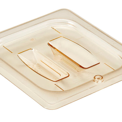 Cambro H-PAN™ Hitzebeständige Gastronorm GN-Behälter Flachdeckel mit Griff GN 1/6, Bernstein - 60HPCH150