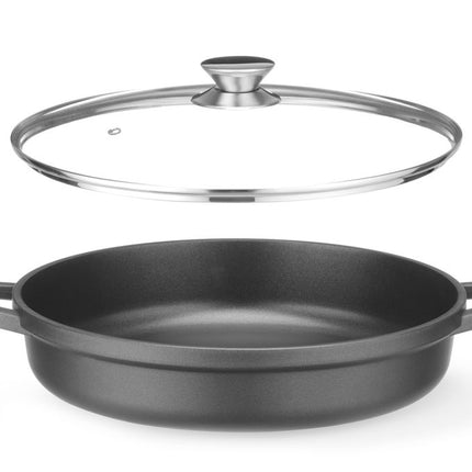 HENDI Kasserolle mit Antihaft-Beschichtung – 4 – 3 l – Schwarz – 425 × 332 × H 70 mm – Weitere Produktansicht