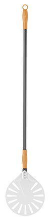 HENDI Pizzaschaufel – rund – perforiert – 230 × 1200 mm – Produktansicht