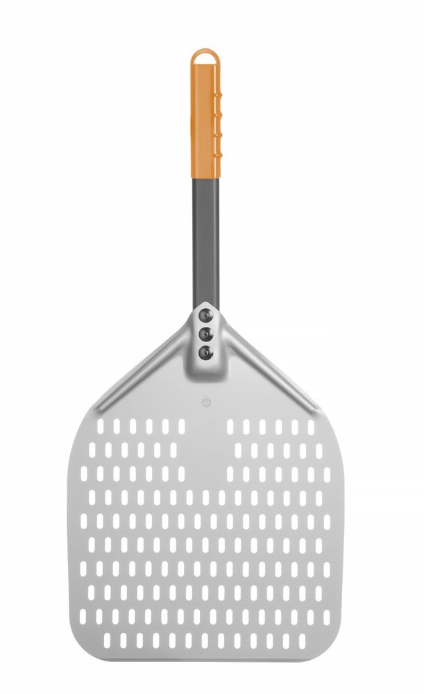 HENDI Pizzaschaufel - eckig – gelocht – kurzer Griff – 300 × 660 mm – Produktansicht