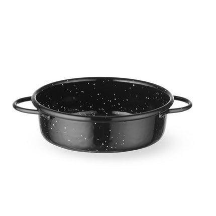 HENDI Auflaufform –  emailliert – Rund – Schwarz – Ø 120 × H 40 mm – Produktansicht
