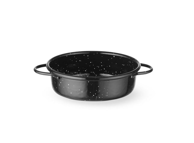 HENDI Auflaufform –  emailliert – Rund – Schwarz – Ø 120 × H 40 mm – Produktansicht