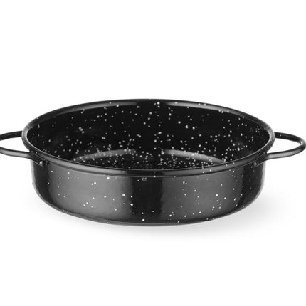 HENDI Auflaufform –  emailliert – Rund – Schwarz – Ø 140 × H 45 mm – Produktansicht