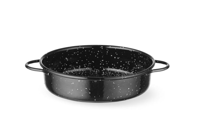HENDI Auflaufform –  emailliert – Rund – Schwarz – Ø 140 × H 45 mm – Produktansicht