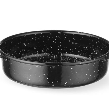 HENDI Auflaufform –  emailliert – Rund – Schwarz – Ø 160 × H 45 mm – Produktansicht