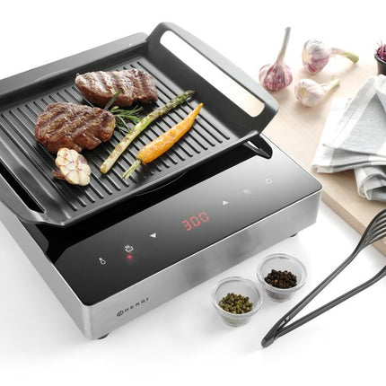HENDI Grillplatte für Induktionskocher – 390 × 260 × 35 mm – weitere Produktansicht