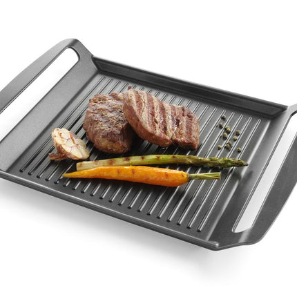 HENDI Grillplatte für Induktionskocher – 390 × 260 × 35 mm – weitere Produktansicht
